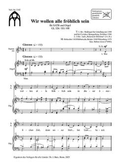 Wir wollen alle fröhlich sein 