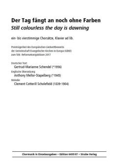 Der Tag fängt an noch ohne Farben 