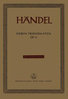 7 Sonaten op. 5 HWV 396-402 - KRITISCHER BERICHT 