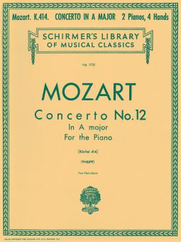 Concerto No.12 A Major K414 2 Pianos 4 Hands Score 