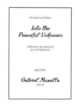 Into The Peaceful Unknown 