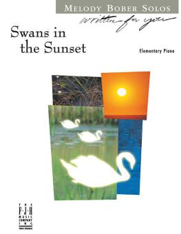 Swans in the Sunset 