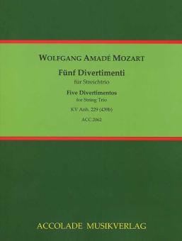 5 Divertimenti KV Anh. 229 (439b) 