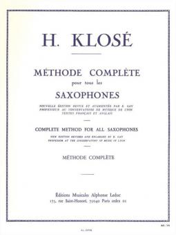 Methode complete pour tous les saxophones 1 + 2 
