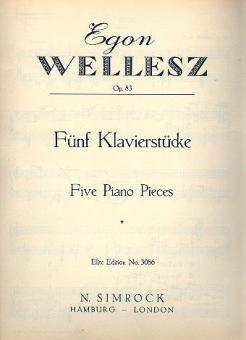 Fünf Klavierstücke op. 83 