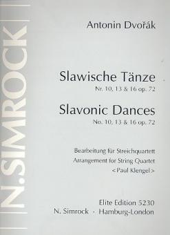 Slawische Tänze op. 72/10,13,16 