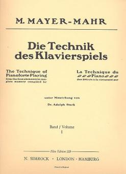 Die Technik des Klavierspiels 1 