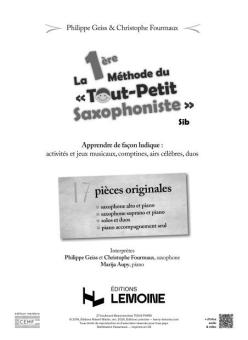 La 1ère méthode du Tout Petit Saxophoniste 