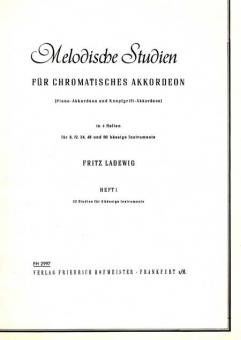 Melodische Studien Heft 1 