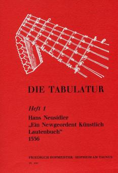 Die Tabulatur, Heft 1: Ein Newgeordent Künstlich Lautenbuch, 1536 