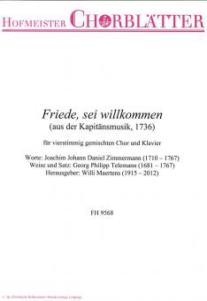 Friede, sei willkommen 