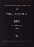 Braun, W., Duo op. 20 für Violine und Viola 
