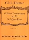 12 Pièces concertantes für 3 Querflöten Heft 1 