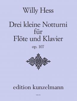 Drei kleine Notturni op. 107 für Flöte und Klavier 