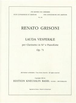 Lauda vesperale B-dur für Klarinette und Klavier 