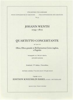 Quartetto Concertante pour Oboe, Clarinetto, Corno inglese e Fagotto 