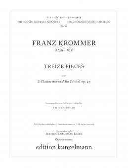 13 Stücke op. 47 für 2 Klarinetten und Viola 