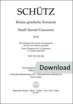 Kleine geistliche Konzerte Heft 17 Download