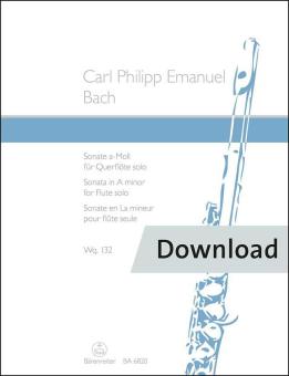 Sonate für Flöte solo a-Moll Wq 132 Download