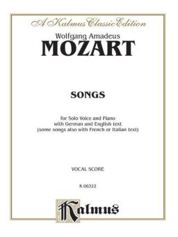 Mozart: 39 Songs for Medium High Voice (German/English/French/Italian) Download