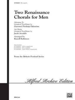Two Renaissance Chorals For Men Download