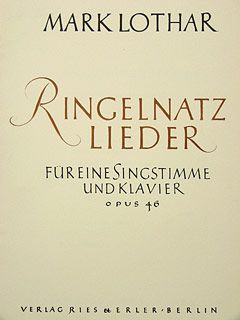 Ringelnatz-Lieder op. 46 