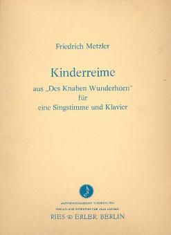 Kinderreime aus: Des Knaben Wunderhorn 