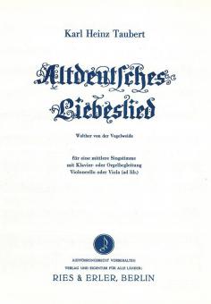 Altdeutsches Liebeslied 