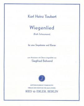 Wiegenlied nach Ruth Schaumann 
