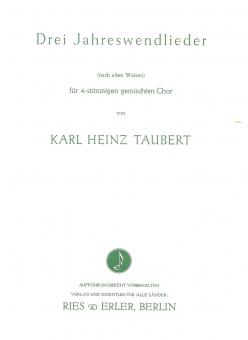 Drei Jahreswendlieder nach alten Weisen 