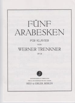 5 Arabesken op. 28 