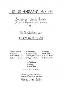 Zweiter Liederkreis op. 11 