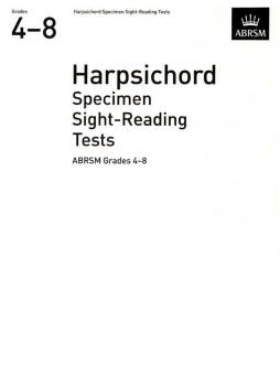 Specimen Sight-Reading Tests For Harpsichord, Grades 4-8 