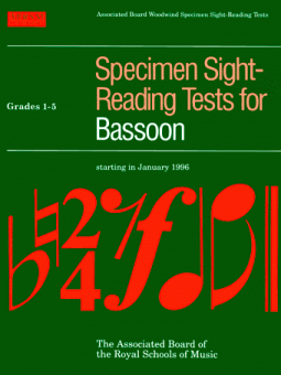Specimen Sight-Reading Tests For Bassoon, Grades 1-5 