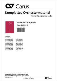 Lauda Jerusalem RV 609 Standard