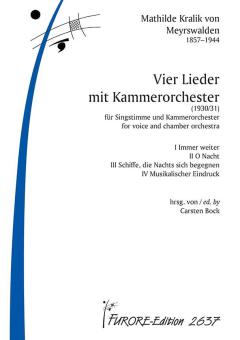 4 Lieder mit Kammerorchester (1930/31) 