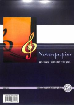 Notenblock 200 Seiten 100 Blatt 