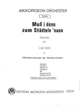 Muss i denn zum Städtele hinaus 