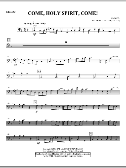 Come, Holy Spirit, Come! - Cello 