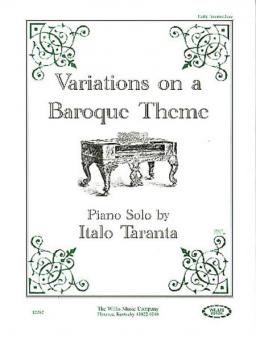 Variations On A Baroque Theme Piano Solo Early Intermediate 