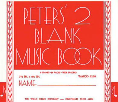 Peter's Blank Music Book 2 