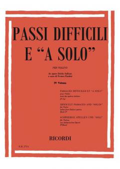 Difficult Passages And Solos From Italian Operas Vol. 4 Violin 