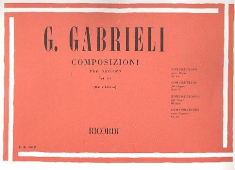 Composizioni Per Organ Vol. 3 Compositions 