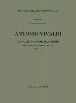 Concerto G Major 2 Mandolins Strings Continuo RV532 Score Fv#2 T104 