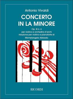 Concerto in la minore Op. 3 No. 6 