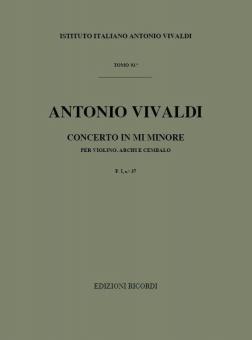 Concerto E Minor Violin Strings Continuo RV278 Score Fi#37 T93 