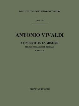 Concerto A Minor Bassoon Strings Continuo RV500 Score Fviii#10 T119 