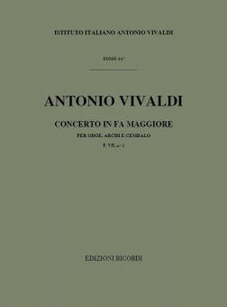 Concerto F Major Oboe Strings Continuo RV455 Score Fvii#2 T14 