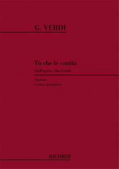 Tu Che Le Vanita Soprano Piano from Don Carlo Act 5 Italian 