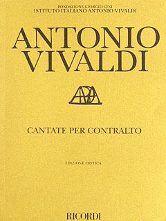 Cantate per Contralto Critical Edition Voice Piano Cantatas 